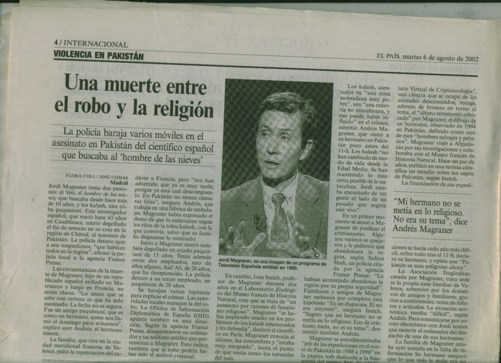 El Pa&iuml;s 6 agosto 2002